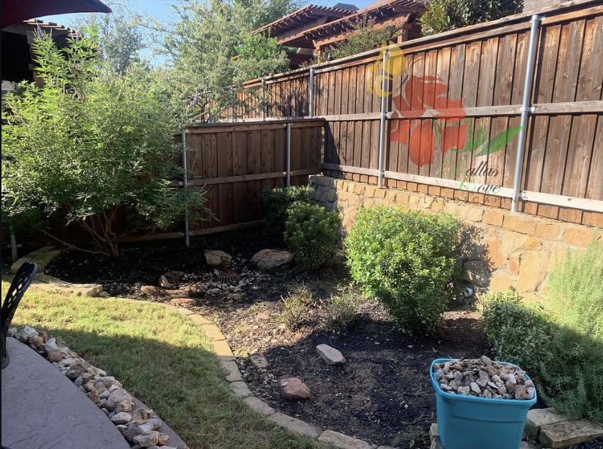 Backyard before stone work